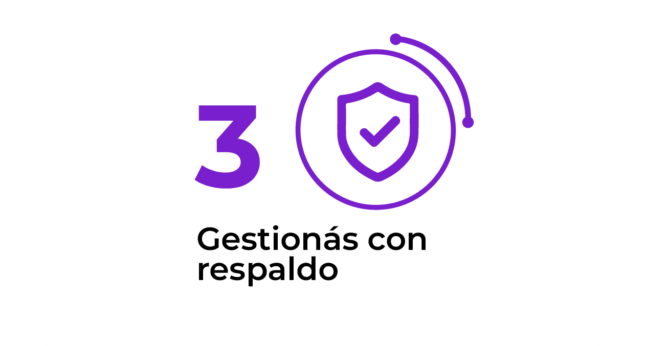 Paso 3: Gestionás con respaldo